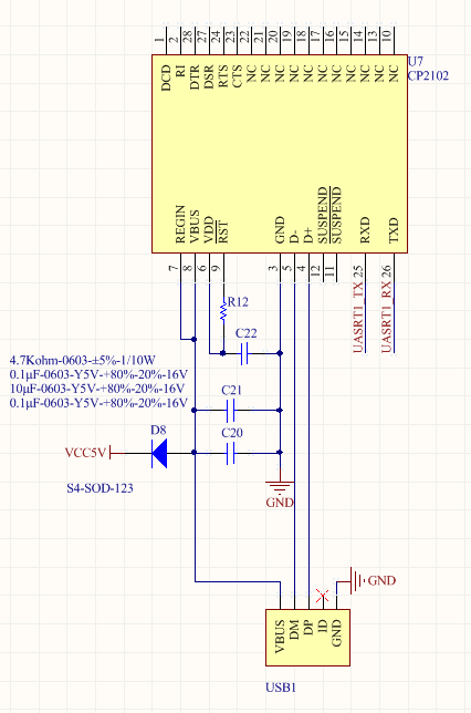 CP2102 电路原理图